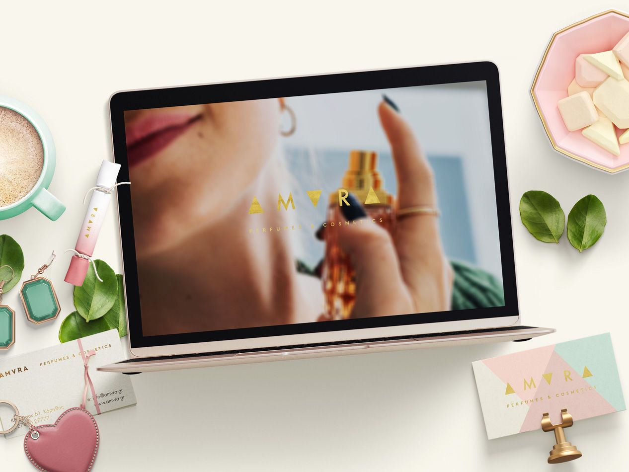 Logo Design And Branding Perfumes Cosmetics Amvra (2)