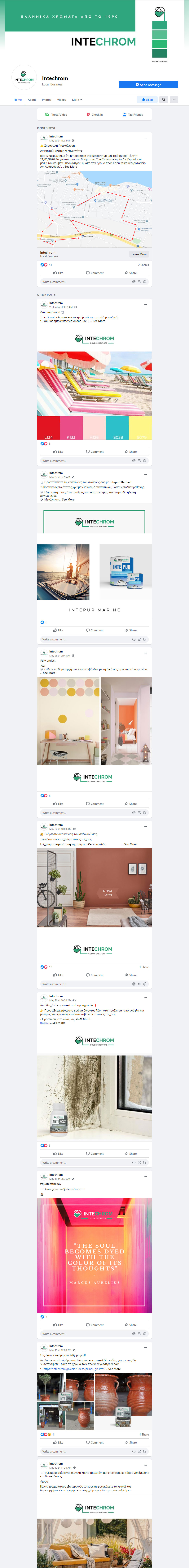 διαχείριση λογαριασμών social media - Intechrom