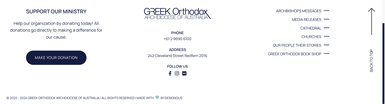 site για αρχιεπισκοπή