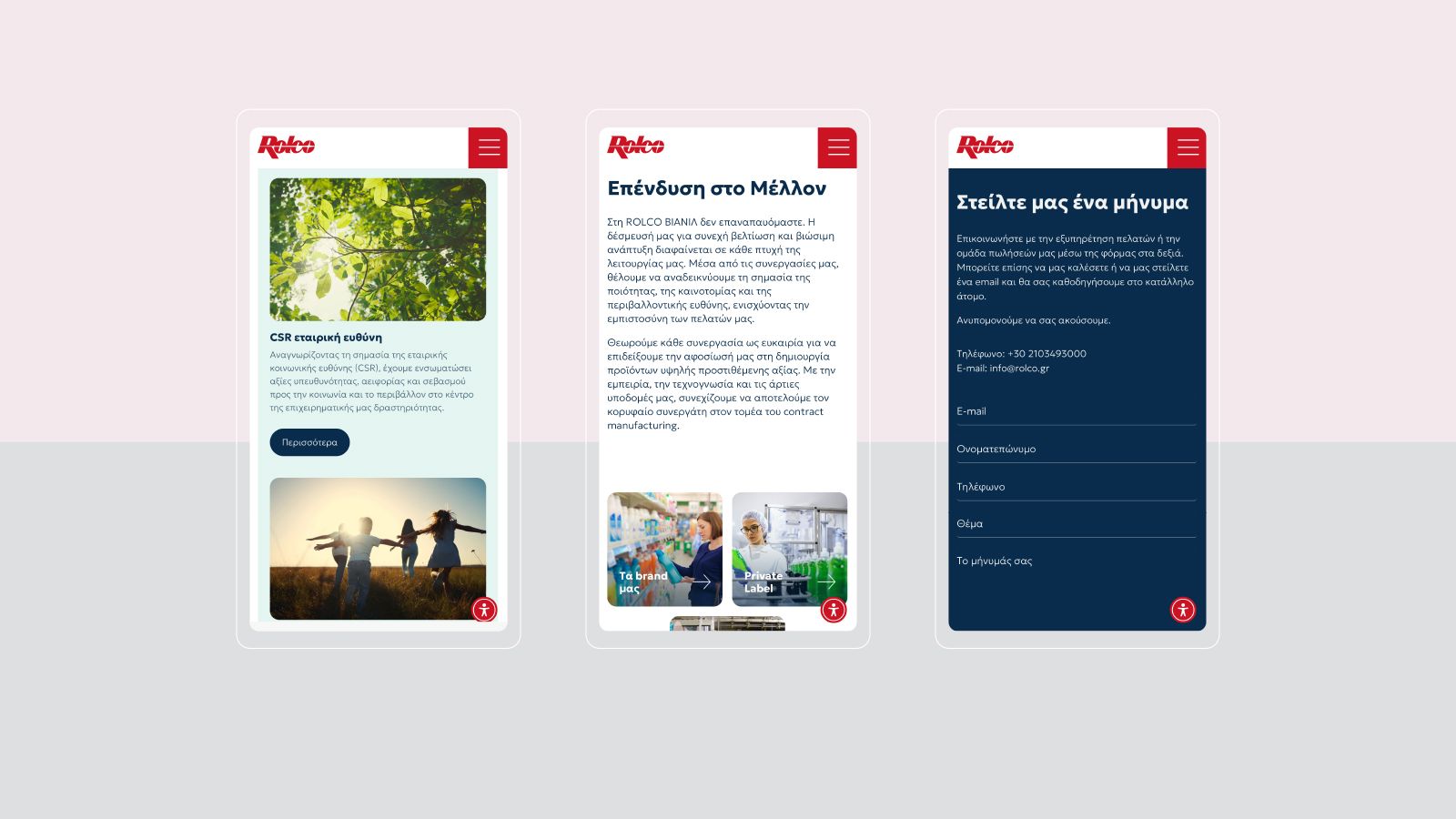 Website design for Rolco